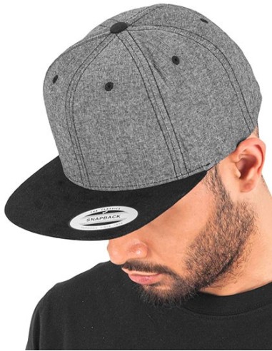 F-6089CH-Chambray-Suede Snapback